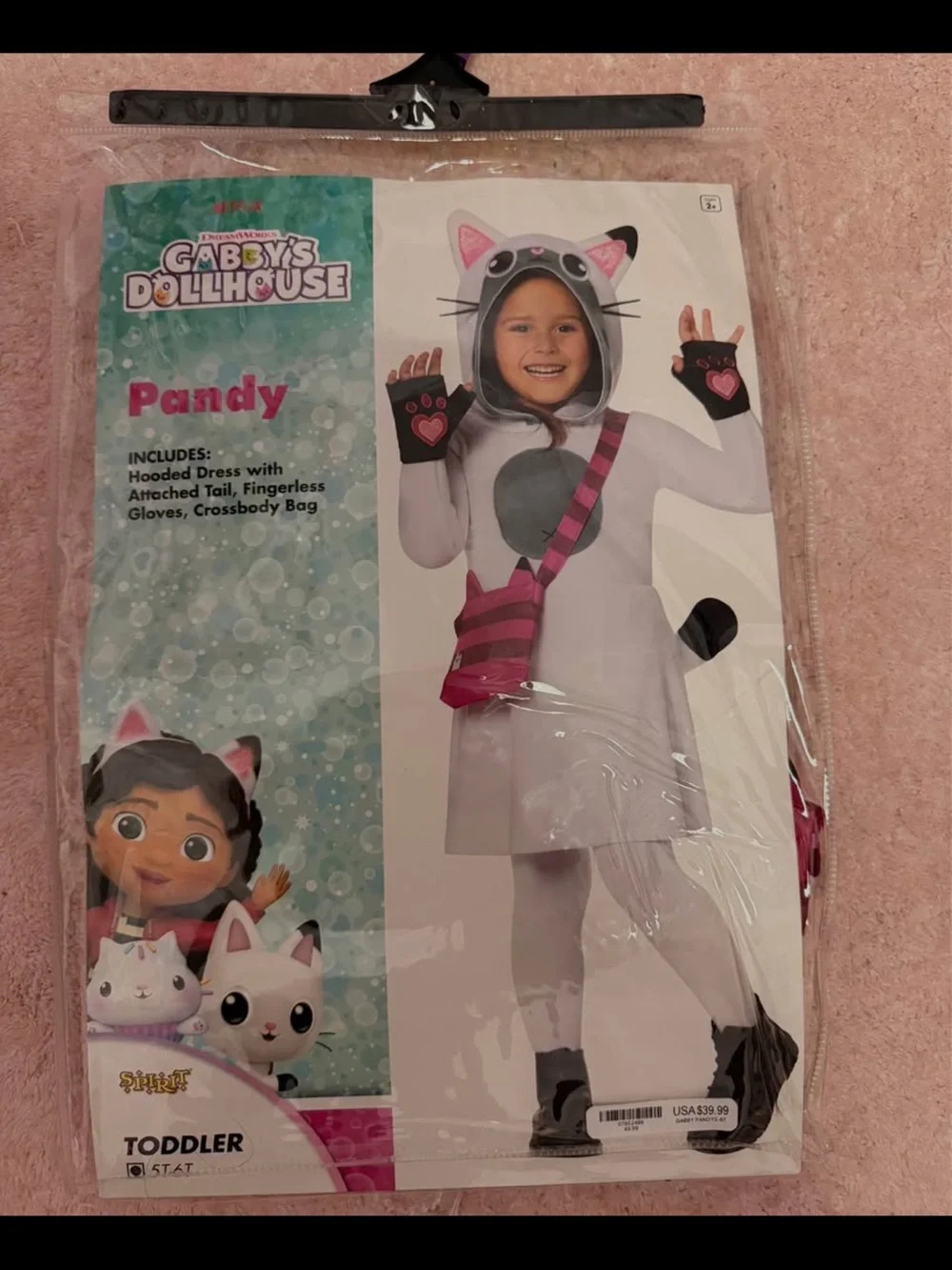 Gabby’s Dollhouse Pandy Toddler Costume 5-6T